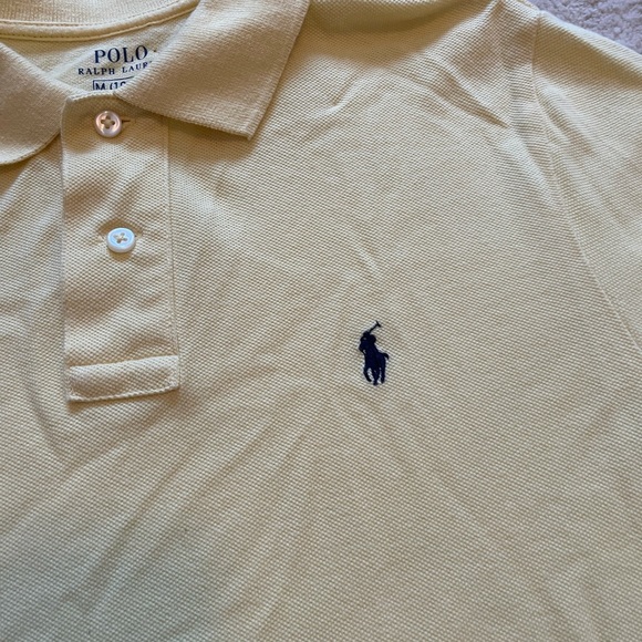 Polo Ralph Lauren Boy Light Yellow Short Sleeve Polo Shirt Medium (10-12) - Picture 4 of 6